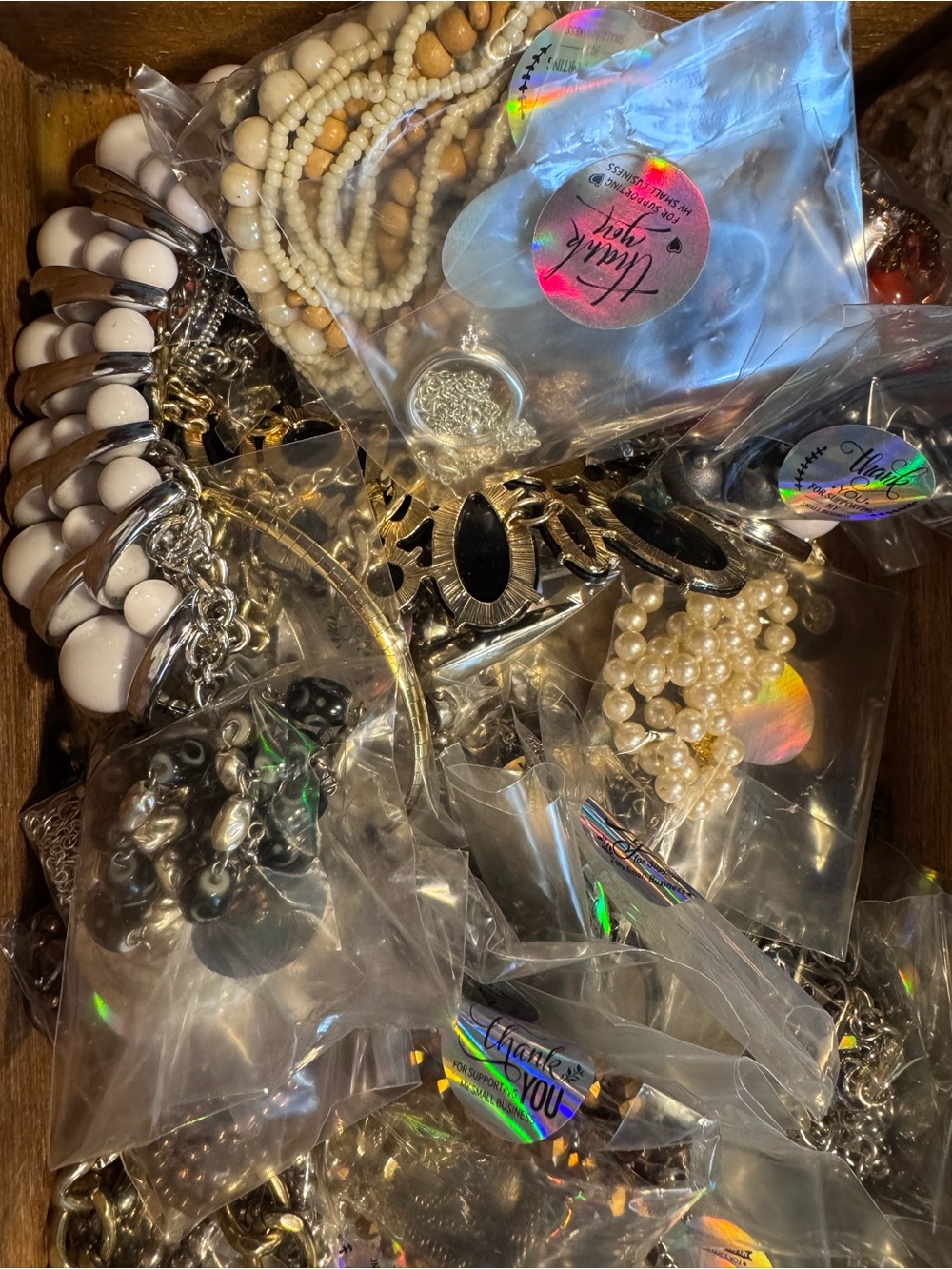 Jewelry Lot 60 unsigned necklaces all wearable